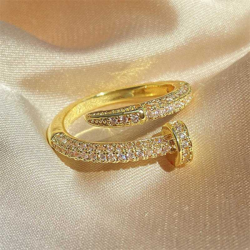 Fashion Punk Cubic Zirconia Ring