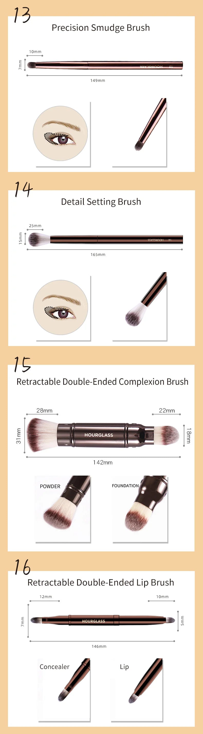 Hourglass Makeup Brushes