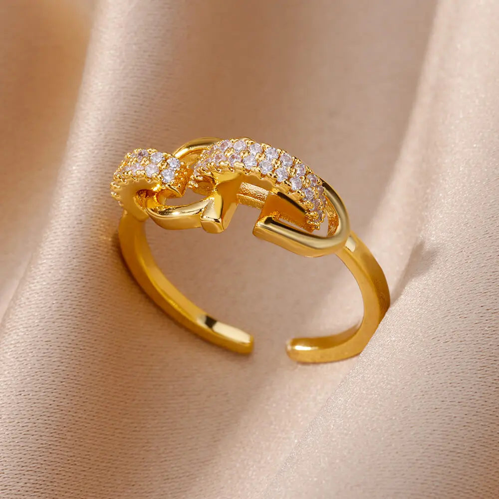 Gold Color Stainless Steel Rings