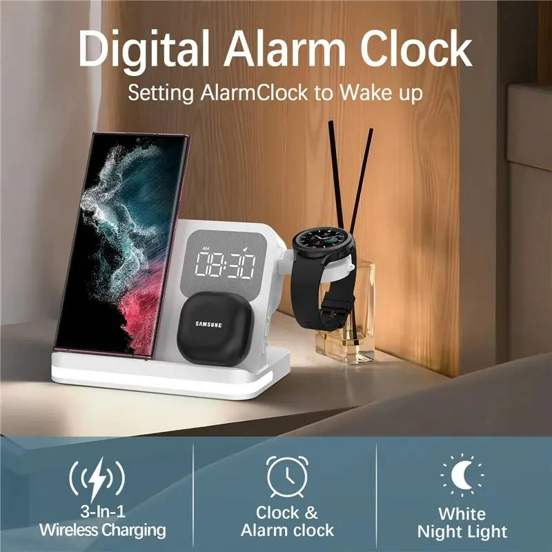 Wireless Charger Stand For iPhone 15 14 Samsung S23 S22 Ultra Fold Z Flip