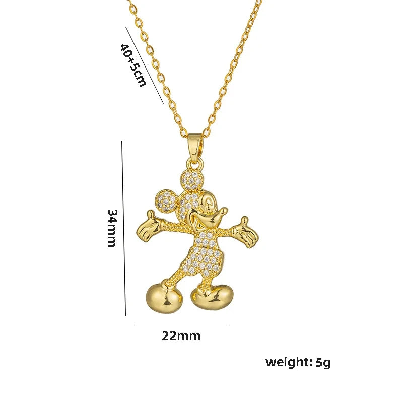Cartoon Disney with Zircon Necklace