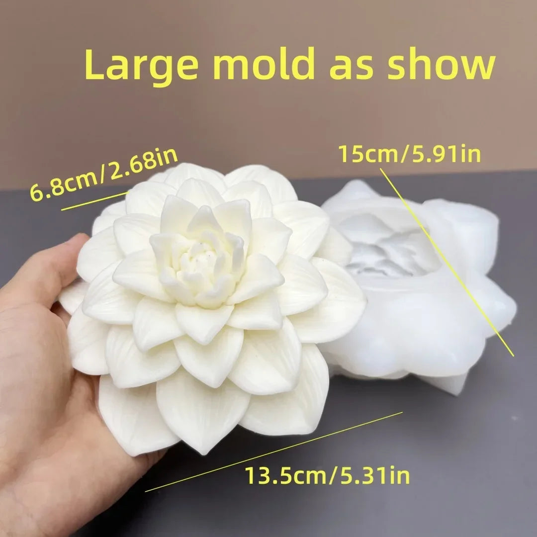 New 3D Rose Bouquet Candle Silicone Mold