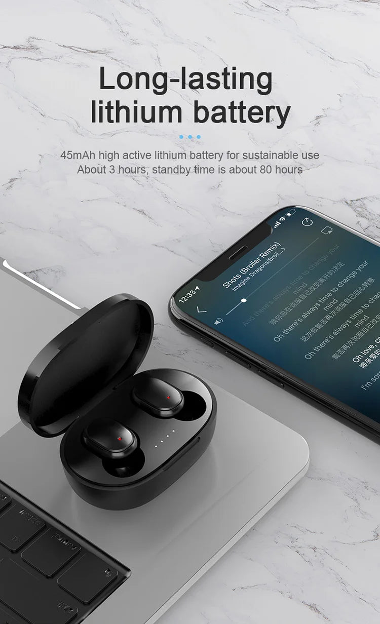 Original A6S TWS Headset Wireless Earphones