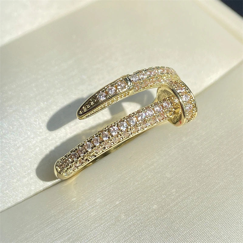Fashion Punk Cubic Zirconia Ring