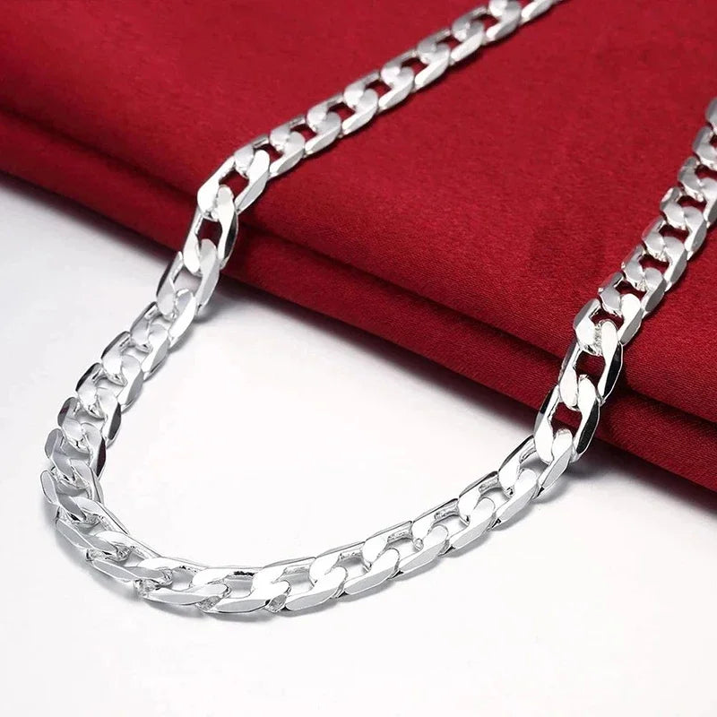 Silver Necklace For Men's women 16/18/20/22/24 Inches