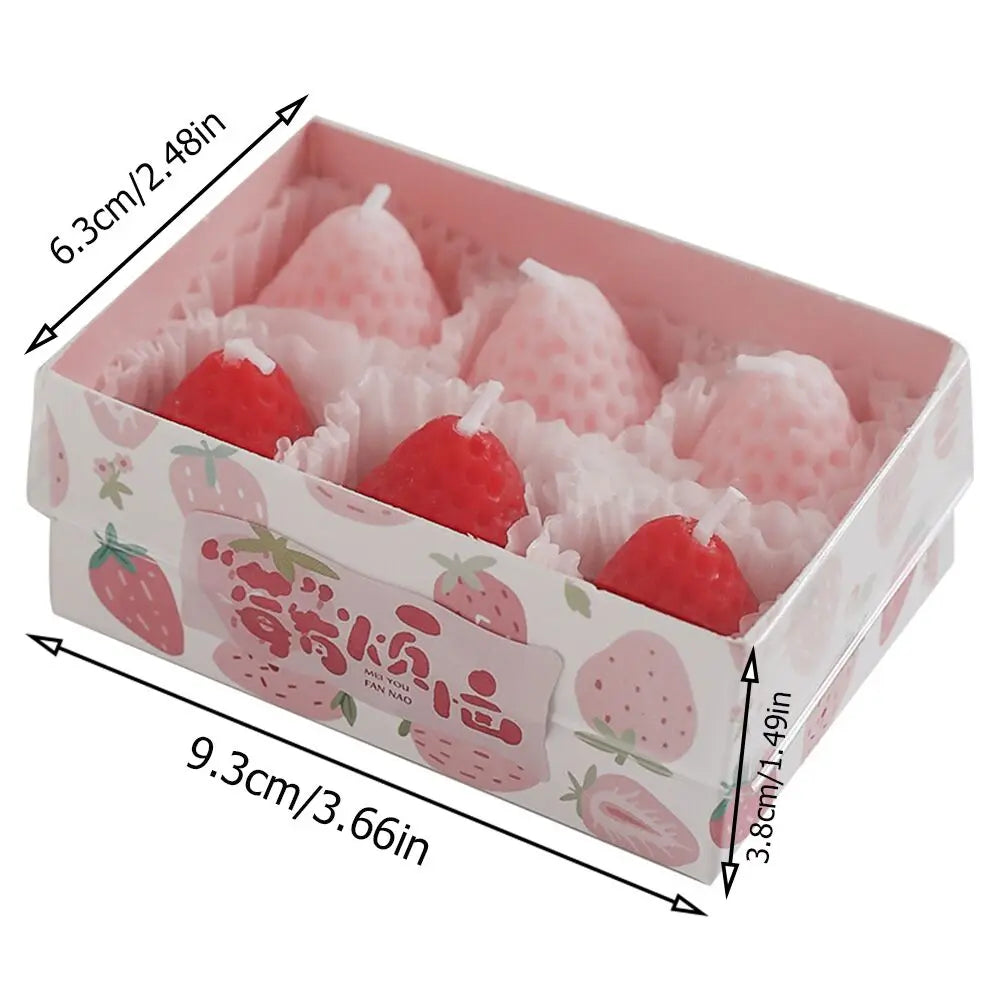 Strawberry Candles Soy Wax Aromatherapy