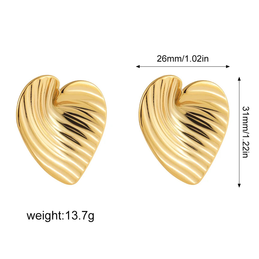 Stainless Steel Smooth Round Tube Chunky Hoop Earrings