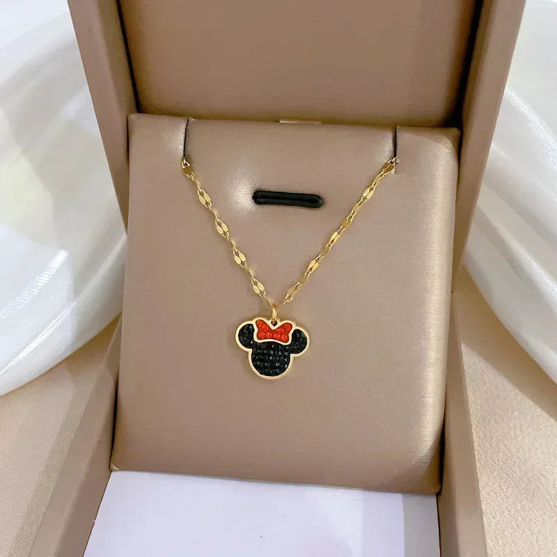 Cartoon Disney with Zircon Necklace