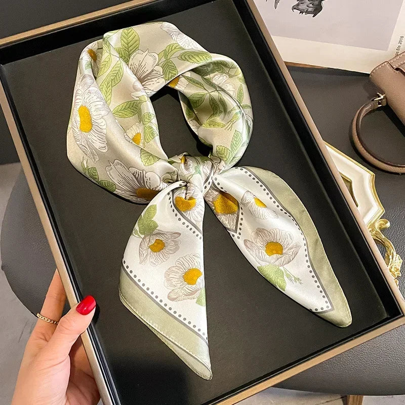Luxury Silk Square Scarf 
Soft Satin Horse Hairband