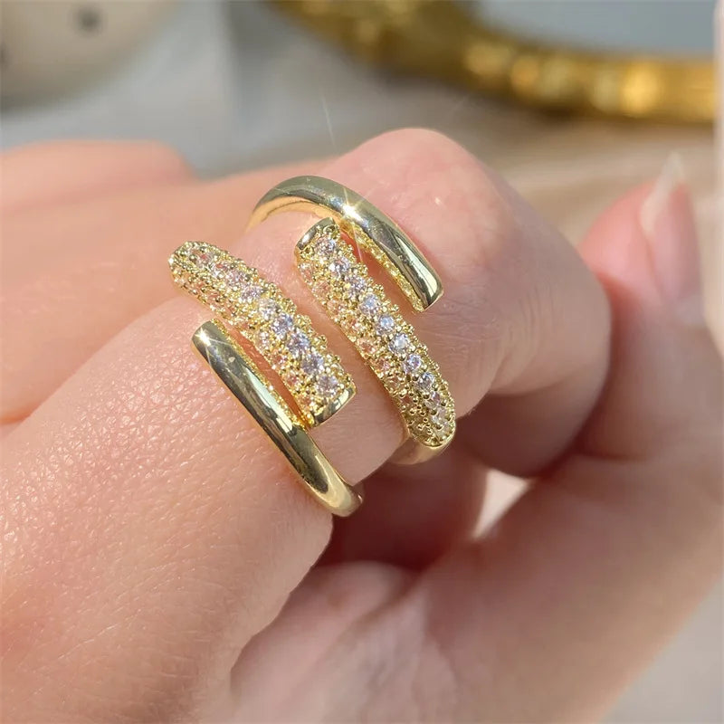 Fashion Punk Cubic Zirconia Ring