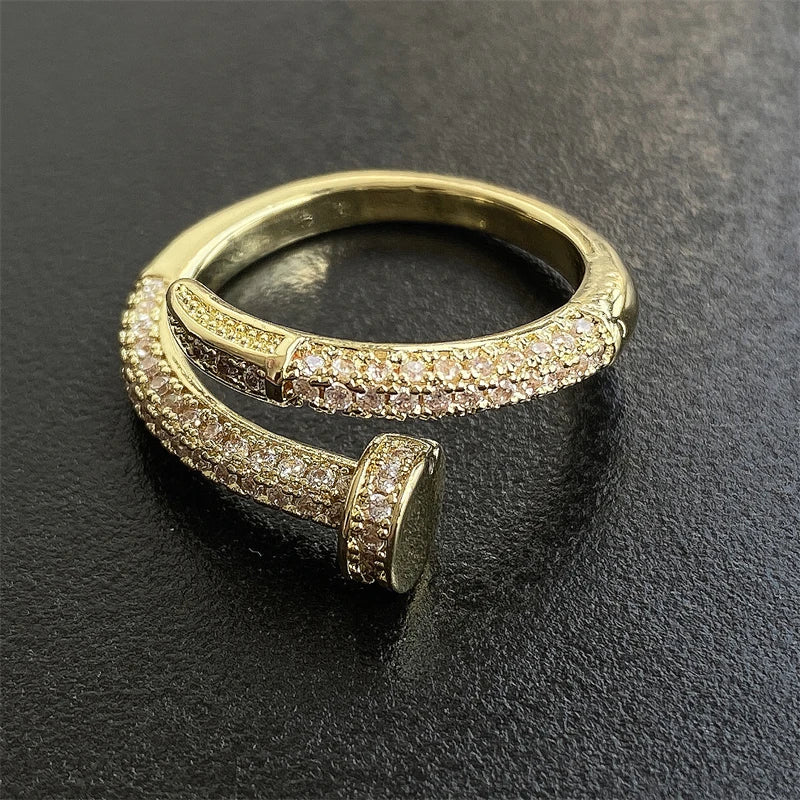 Fashion Punk Cubic Zirconia Ring