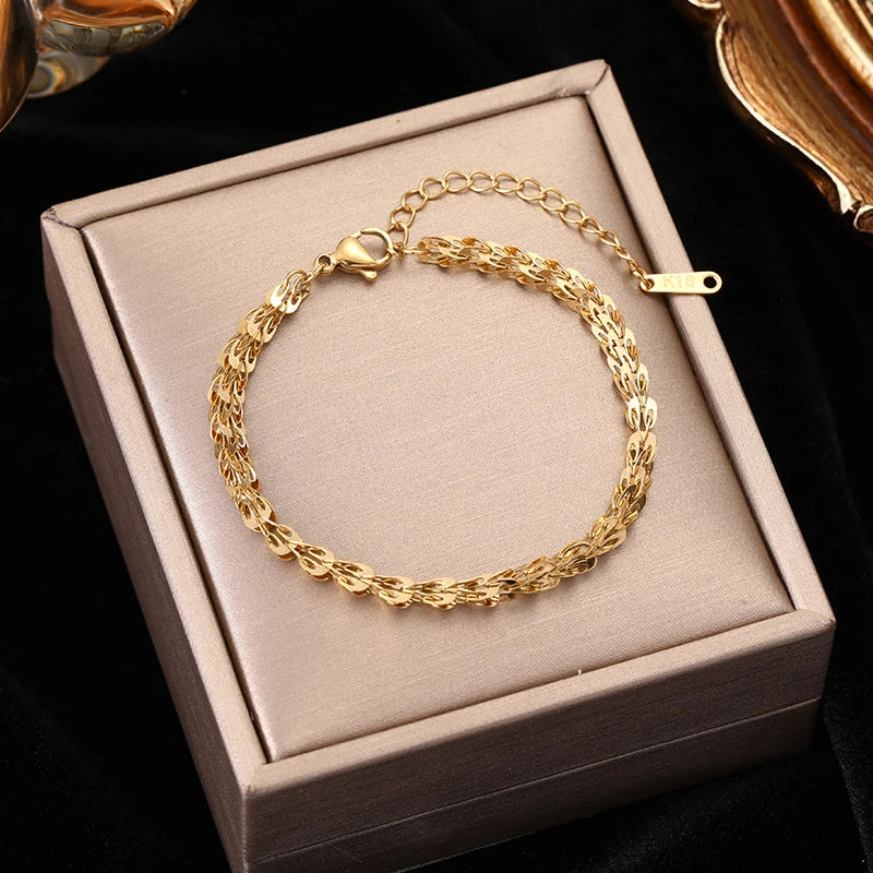 Stainless Steel Gold Color Bracelet