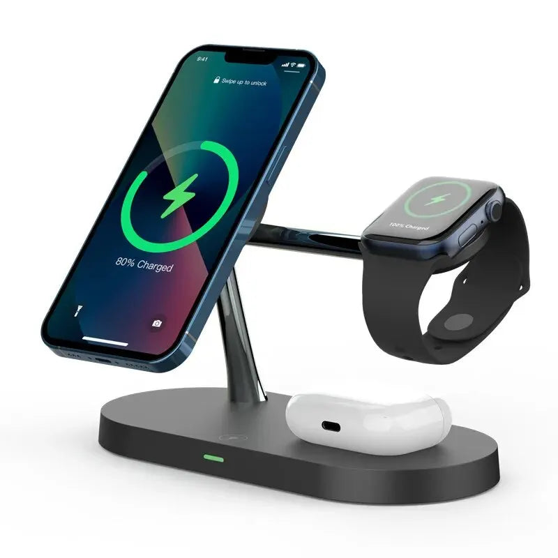 3 In 1 Magnetic Wireless Charger  For iPhone , Apple Watch ,Airpods