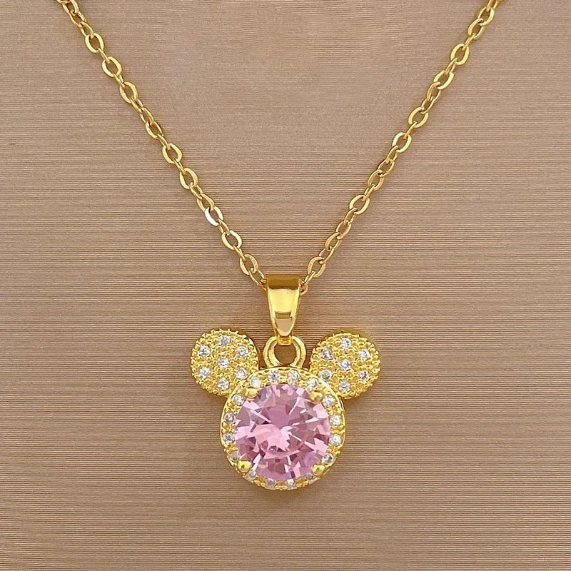 Cartoon Disney with Zircon Necklace