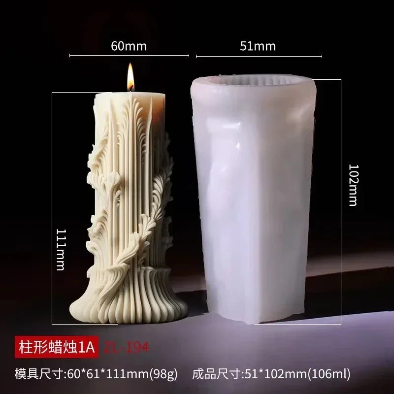 3D Blooming Lily flower candle