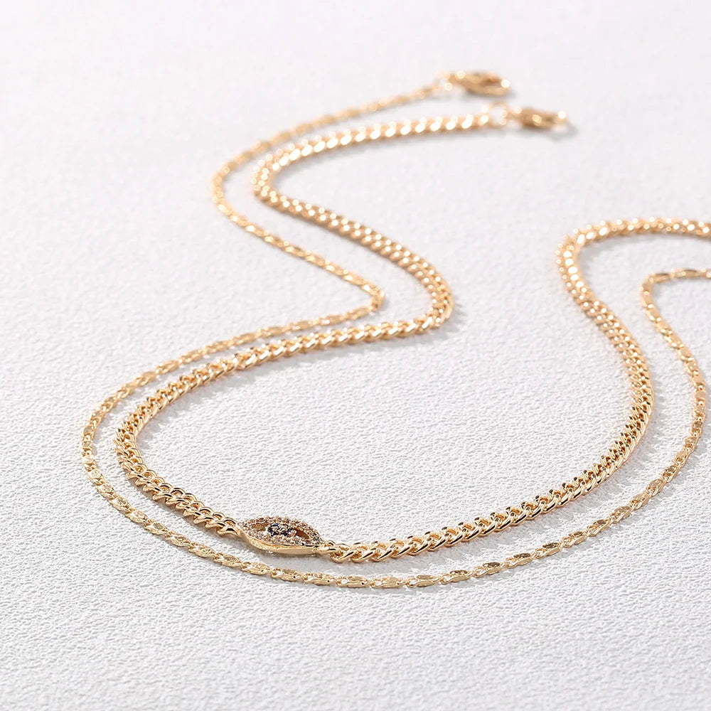 Golden Letter Heart Butterfly Pendant Metal Chain Necklace