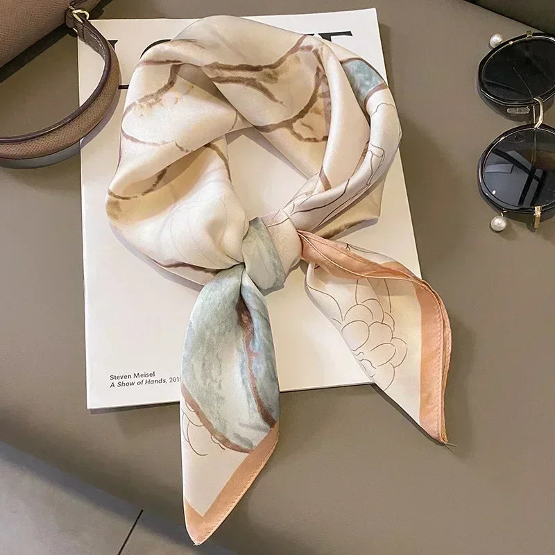 Luxury Silk Square Scarf 
Soft Satin Horse Hairband
