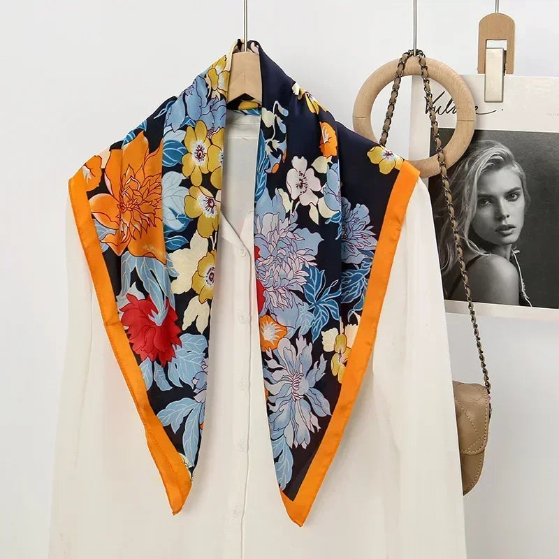 Luxury Silk Square Scarf 
Soft Satin Horse Hairband