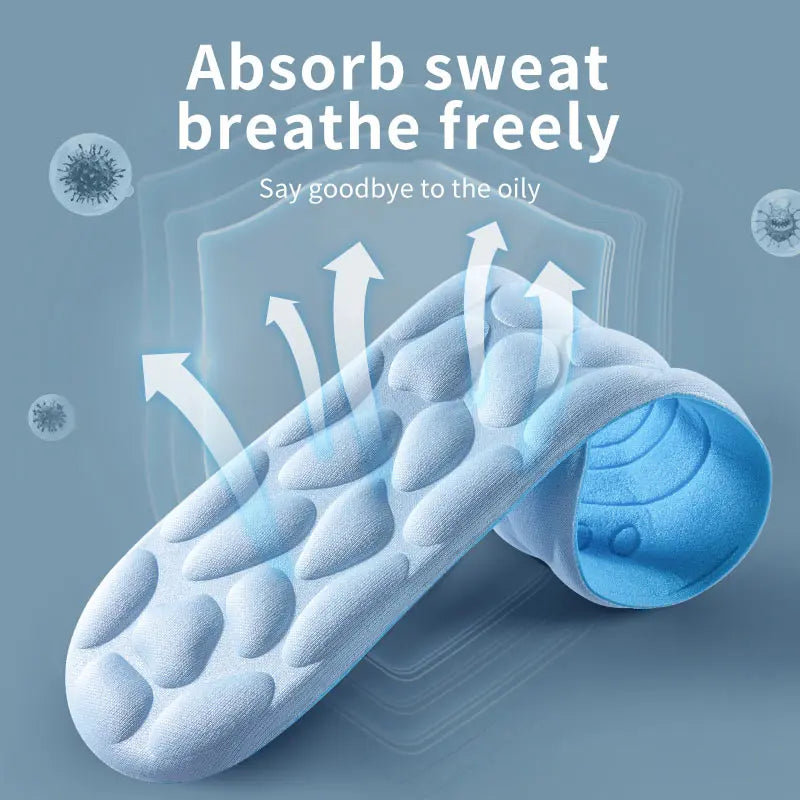 Soft Breathable Shock Absorption  4D Cloud Technology Sports Insoles
