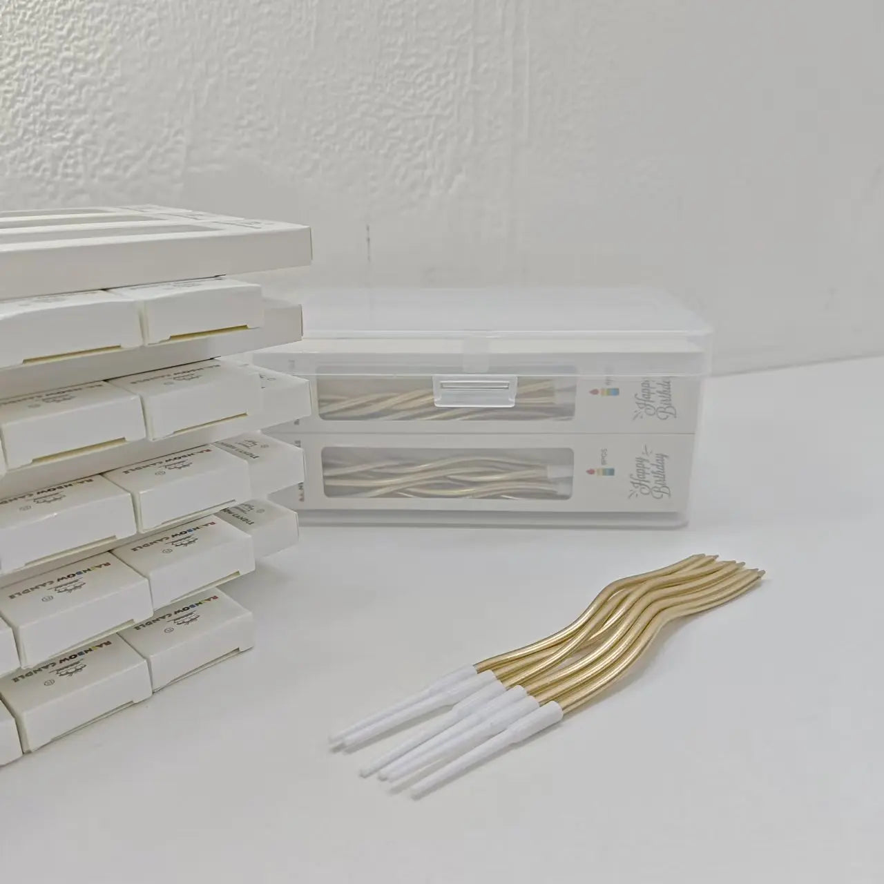 6/120/96Pcs Curved Cake Candles Birthday Baby