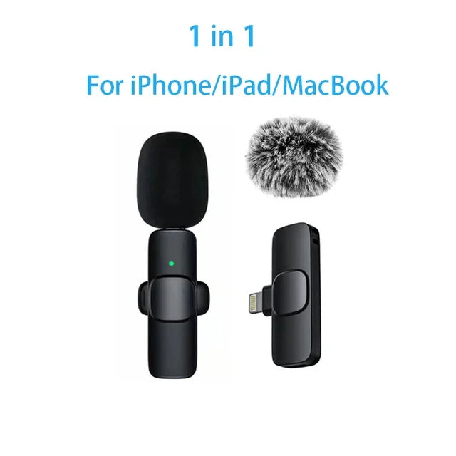 Wireless Lavalier Mic Audio Video Recording microphone