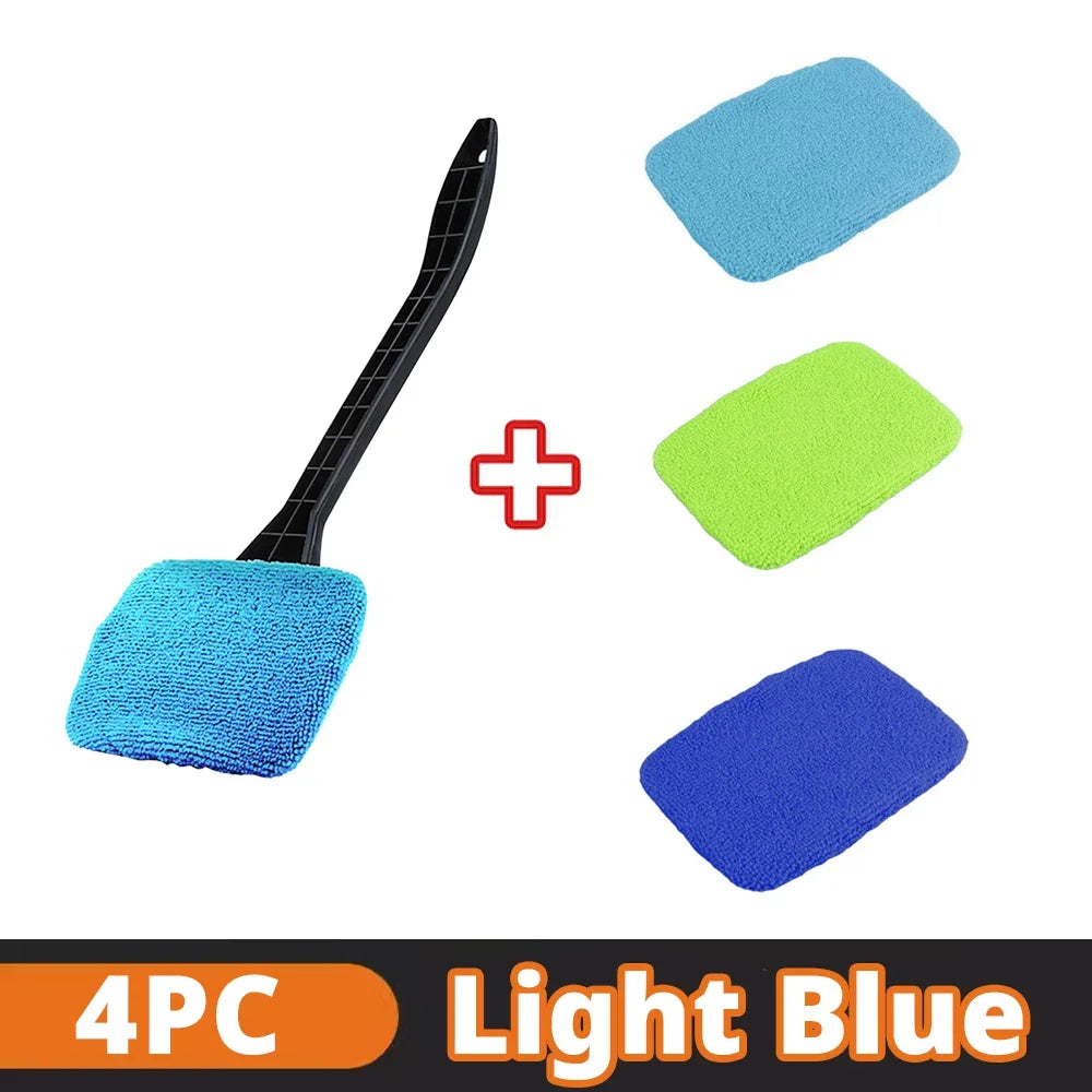Car Window Cleaner Brush Kit Microfiber