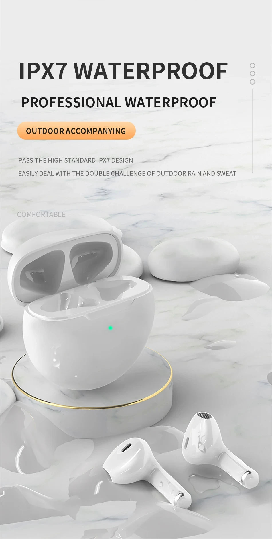 Original Air Pro 6 TWS Wireless Bluetooth Headset 5.3 Headphone Mini Earphone with Mic Charging Box