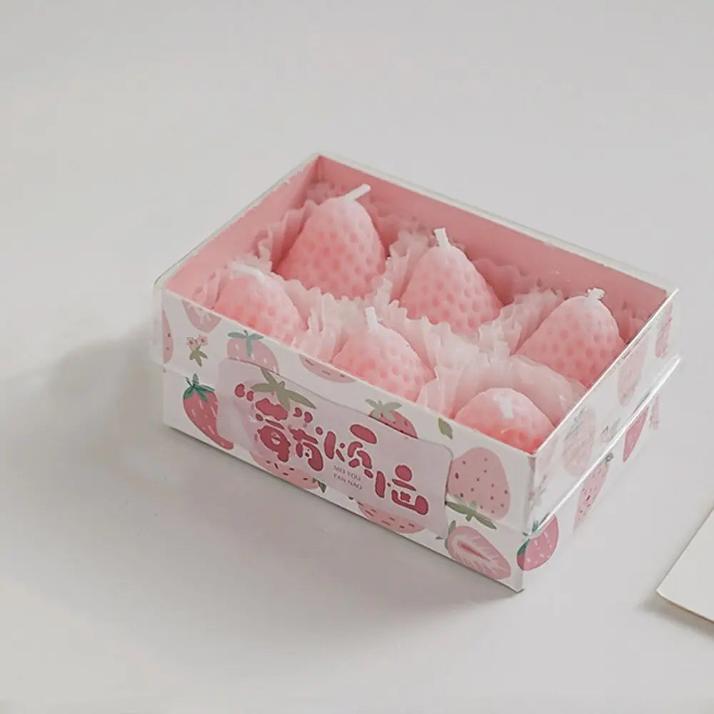 Strawberry Candles Soy Wax Aromatherapy