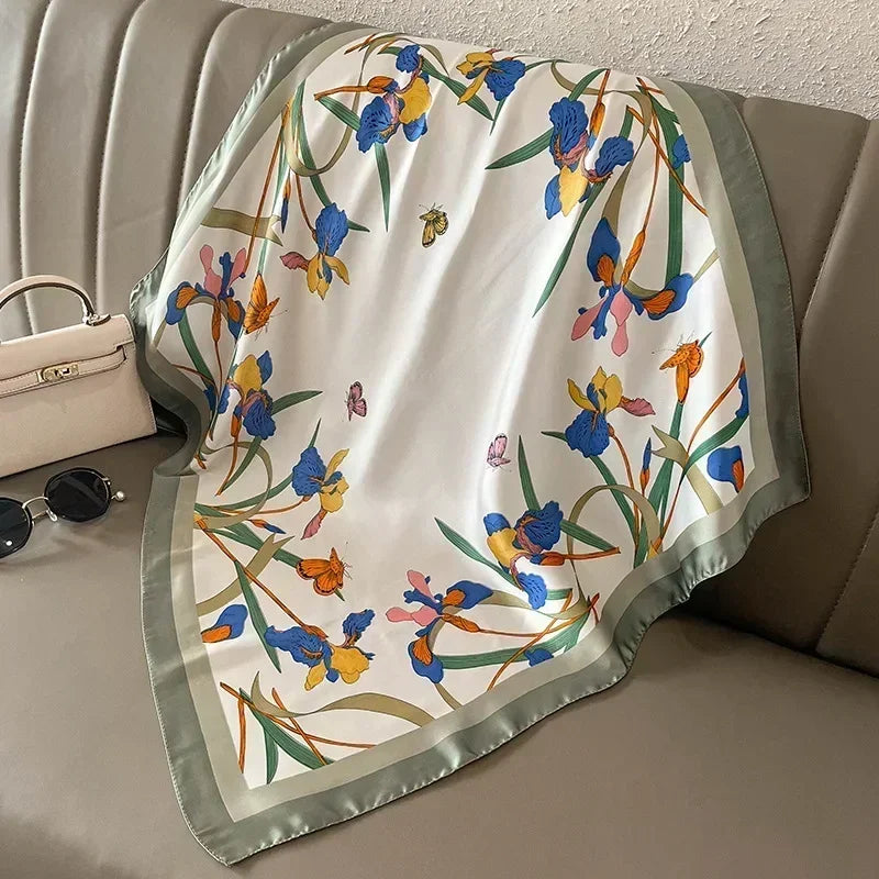 Luxury Silk Square Scarf 
Soft Satin Horse Hairband