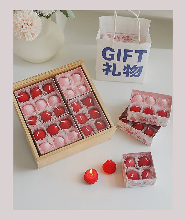 Strawberry Candles Soy Wax Aromatherapy