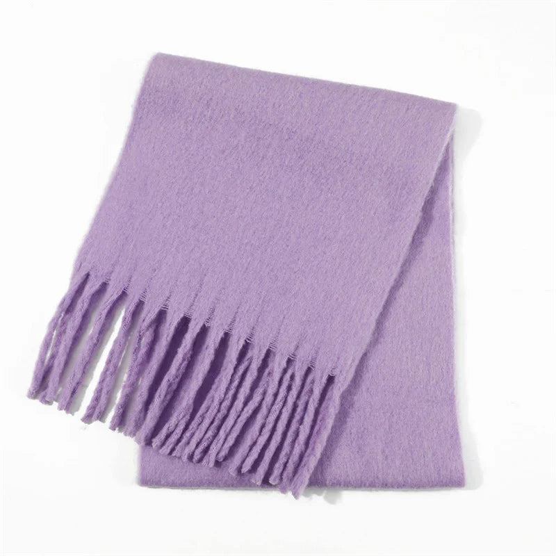 Luxury Cashmere Bright Solid Colors Scarf Winter Shawl