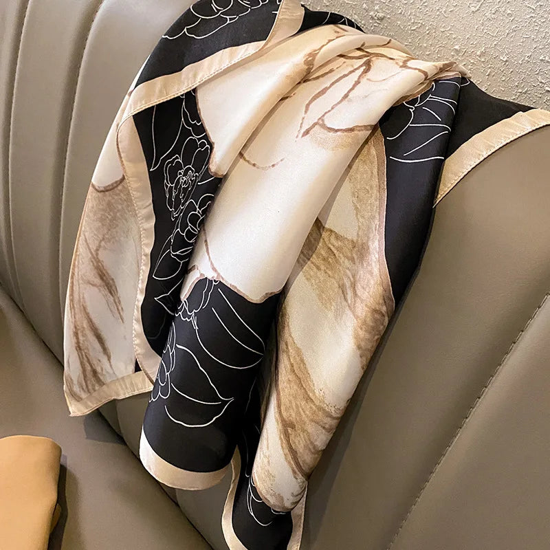 Luxury Silk Square Scarf 
Soft Satin Horse Hairband