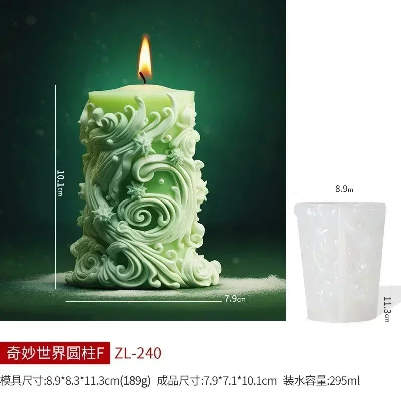 3D Blooming Lily flower candle