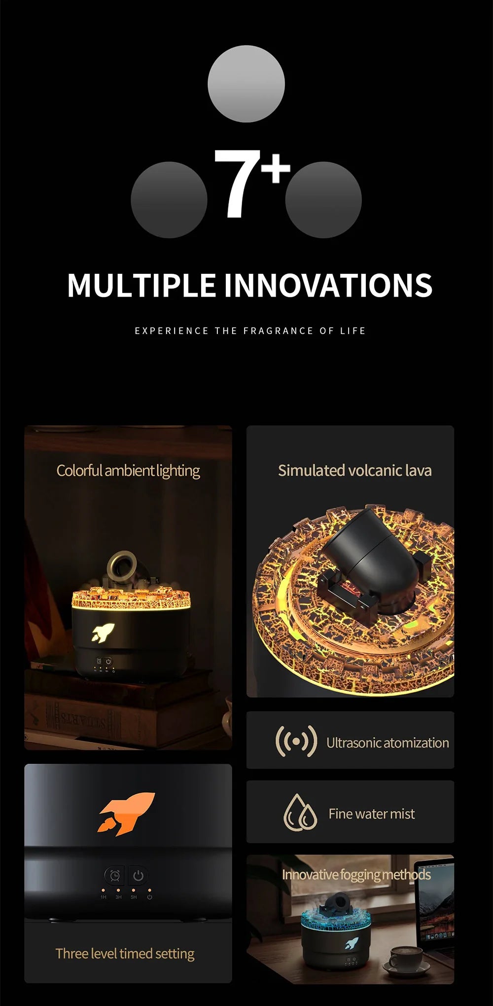 Cannon Aromatherapy Diffuser Jellyfish Spray Air Humidifier