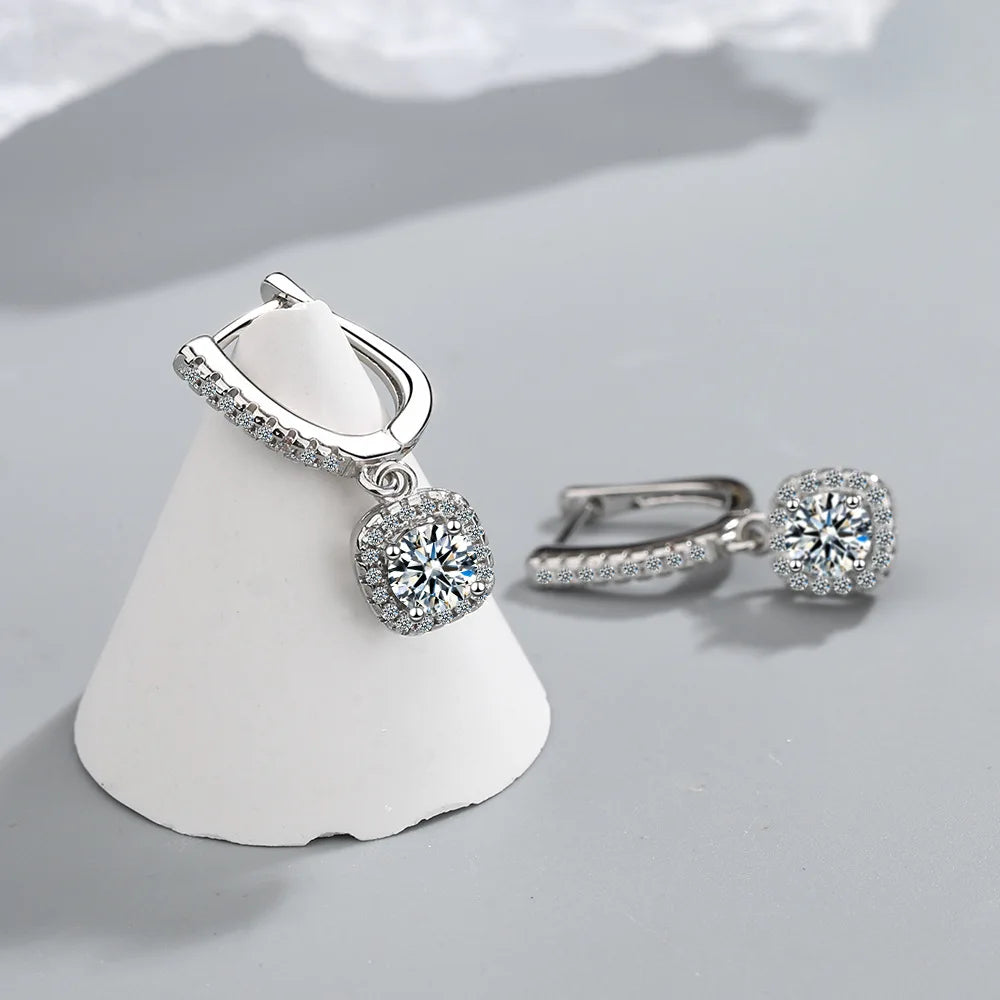 2CT Moissanite  Hoop Earring
