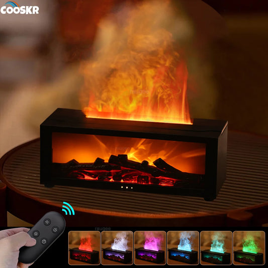Aroma Humidifier Flame Automatic Fragrance Diffuser With LED Light