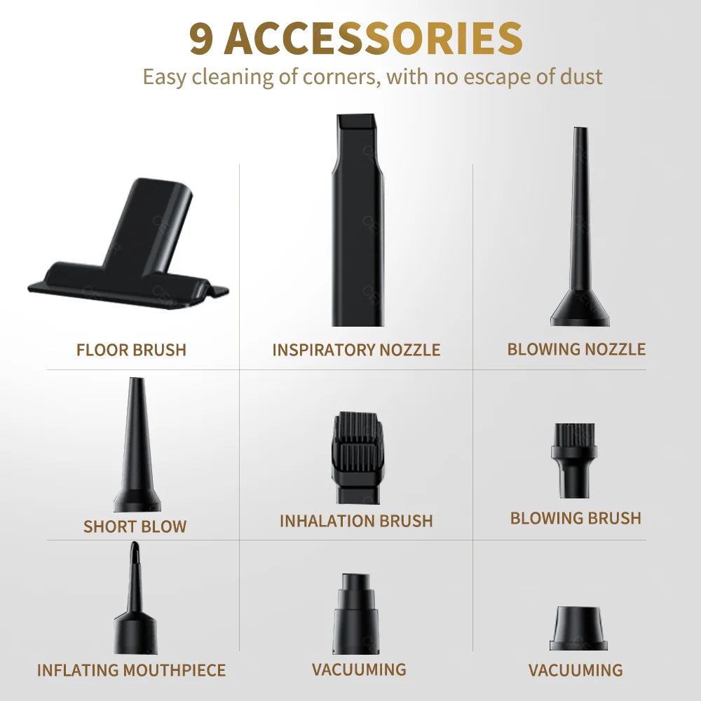 Cenrr Mini Car Vacuum Cleaner Cordless
