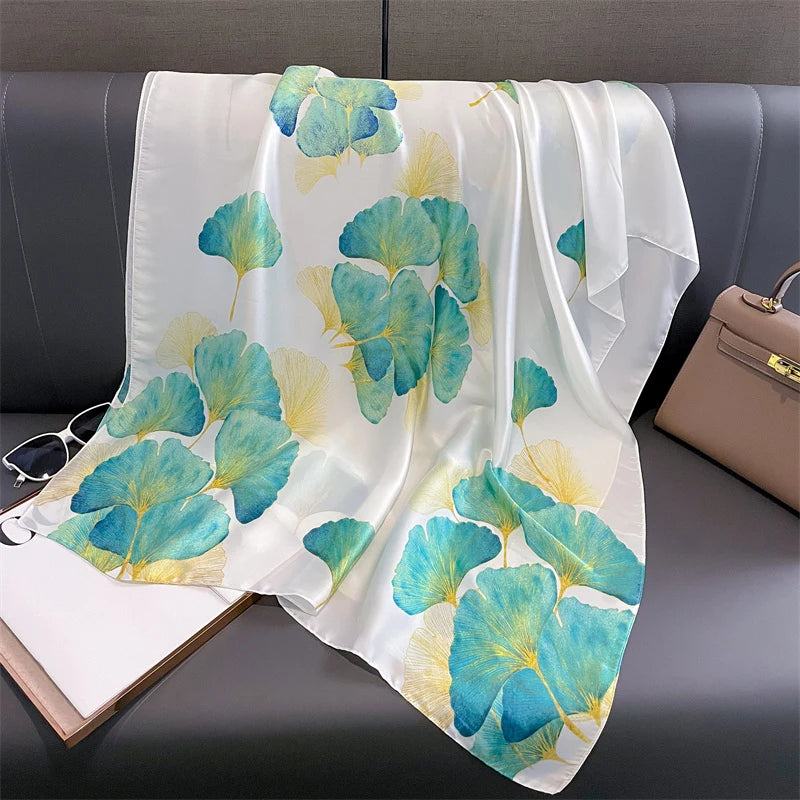 Luxury Brand Satin Headband Hijab Bandana Turban Foulard