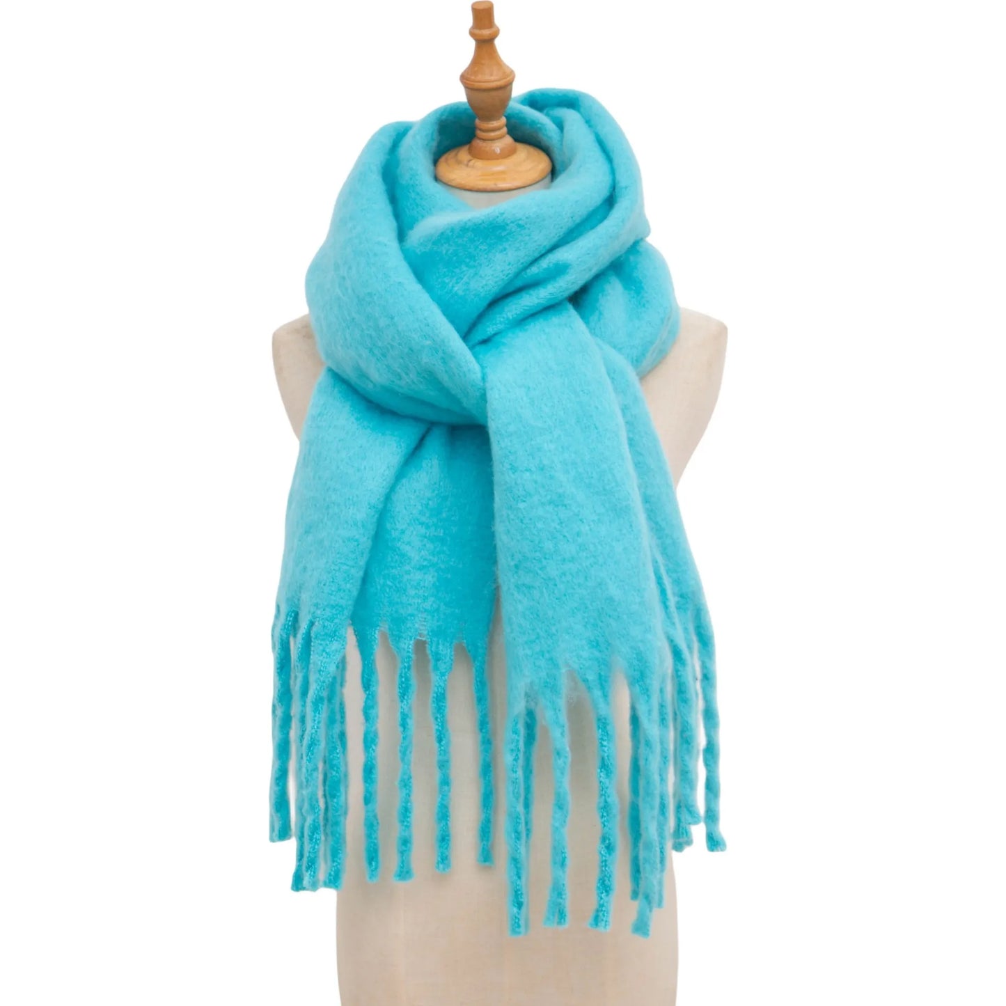 Luxury Cashmere Bright Solid Colors Scarf Winter Shawl