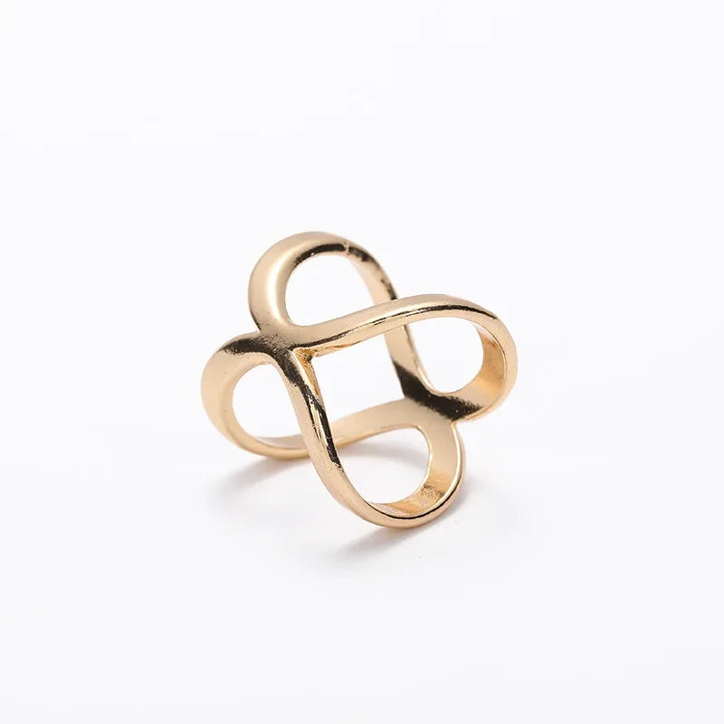 Fashion Cross Scarf Clip X Shape Metal Brooches