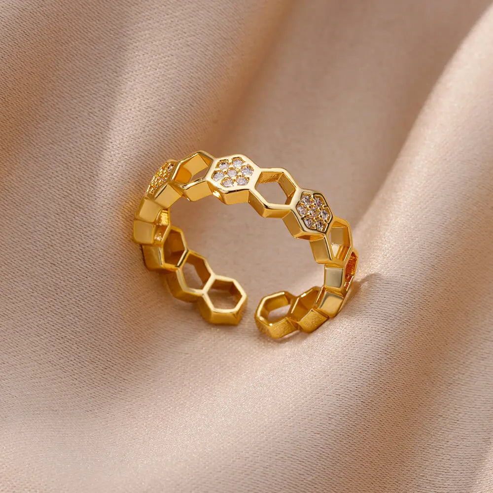 Gold Color Stainless Steel Rings