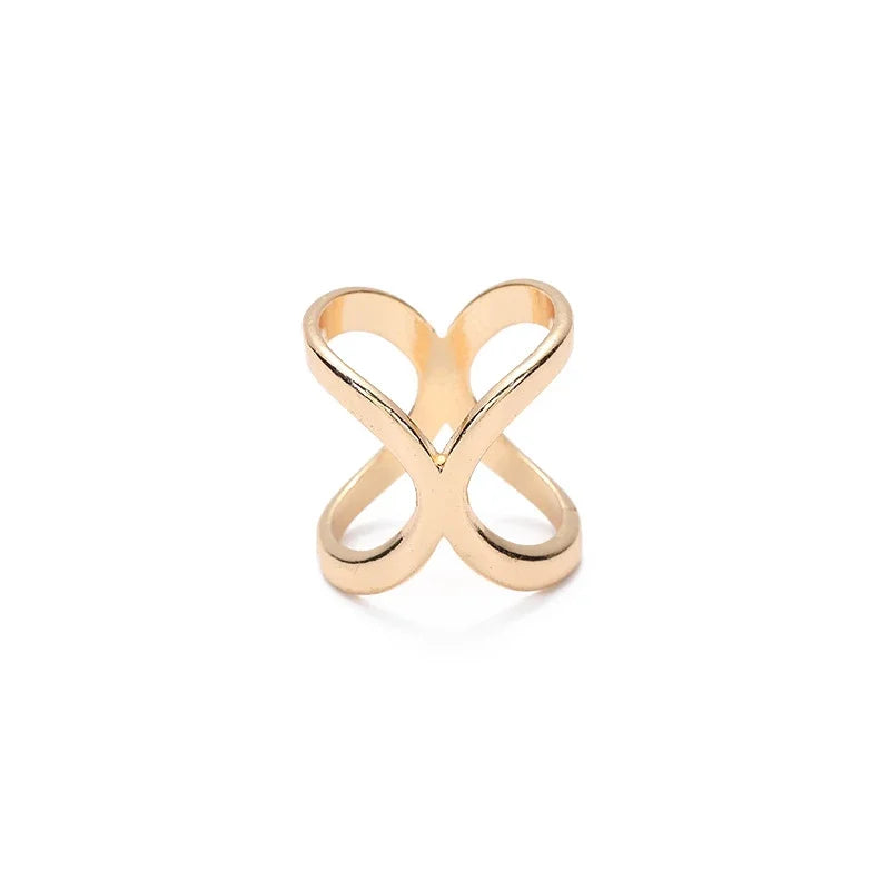 Fashion Cross Scarf Clip X Shape Metal Brooches