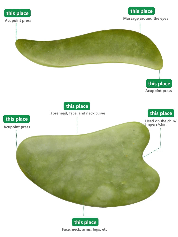 Natural Jade Stone Scraping Gua Sha