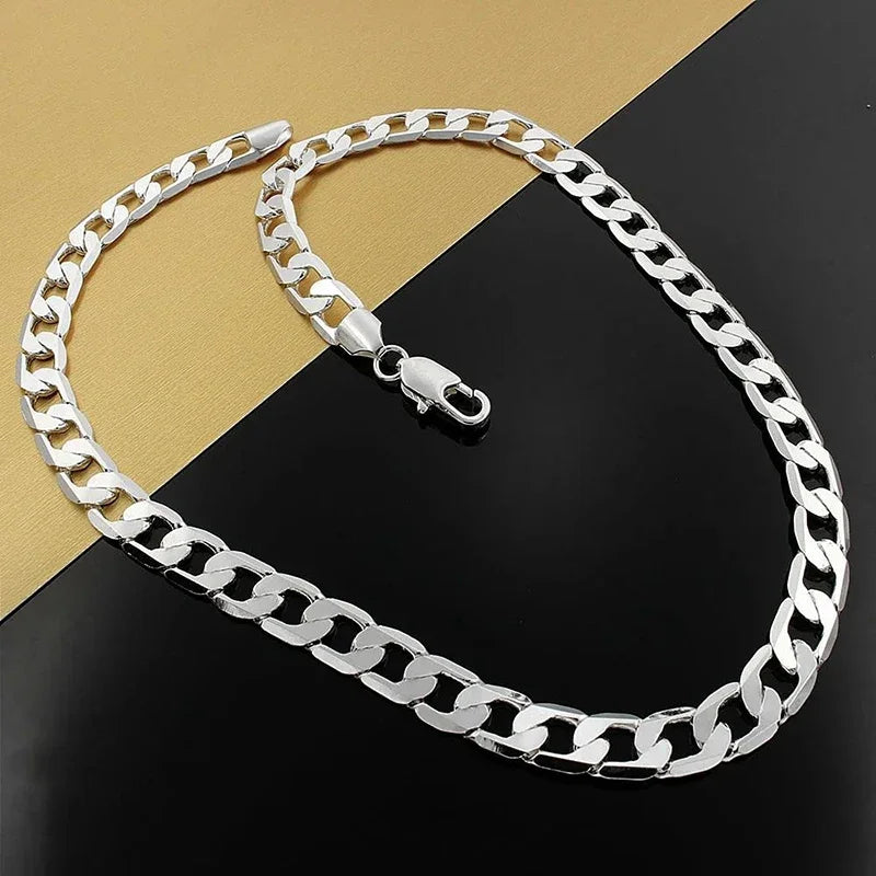 Silver Necklace For Men's women 16/18/20/22/24 Inches