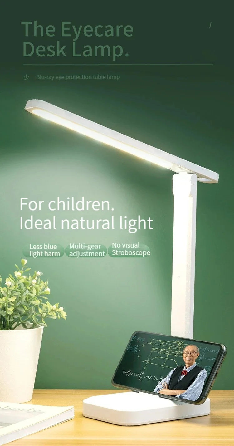 Folding Table Lamp Eye Protection Touch Dimmable LED