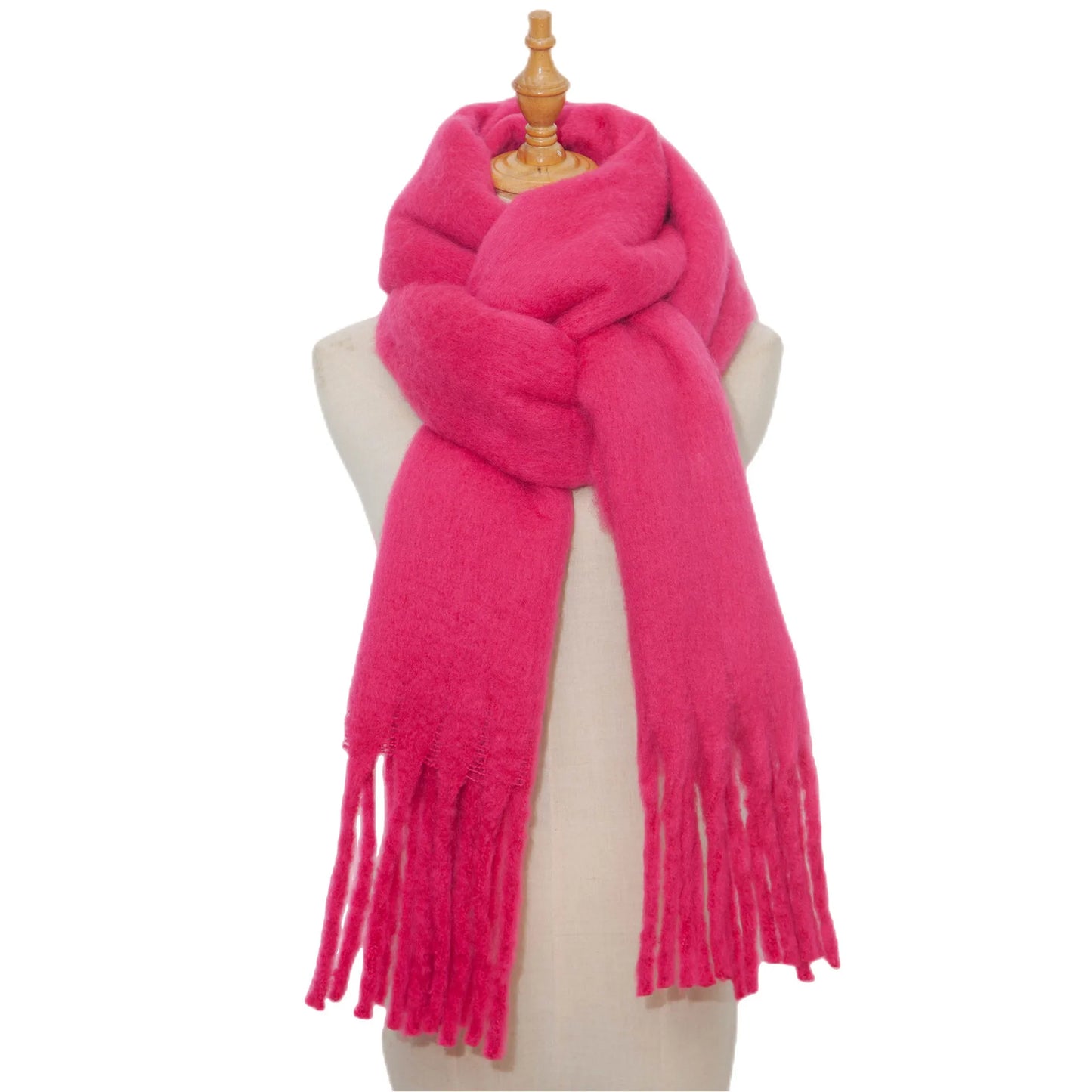Luxury Cashmere Bright Solid Colors Scarf Winter Shawl