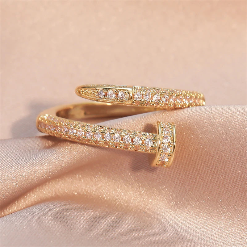 Fashion Punk Cubic Zirconia Ring