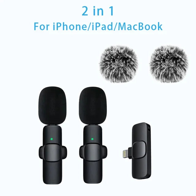 Wireless Lavalier Mic Audio Video Recording microphone