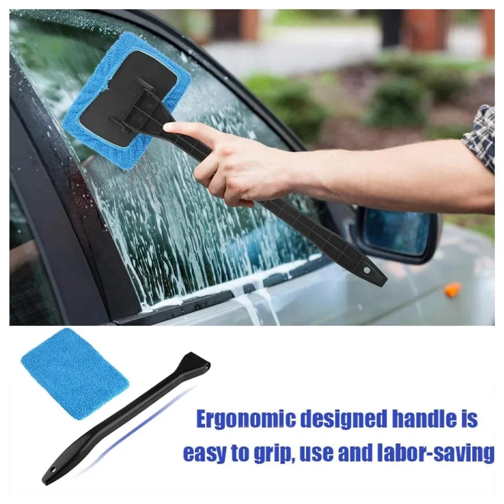 Car Window Cleaner Brush Kit Microfiber