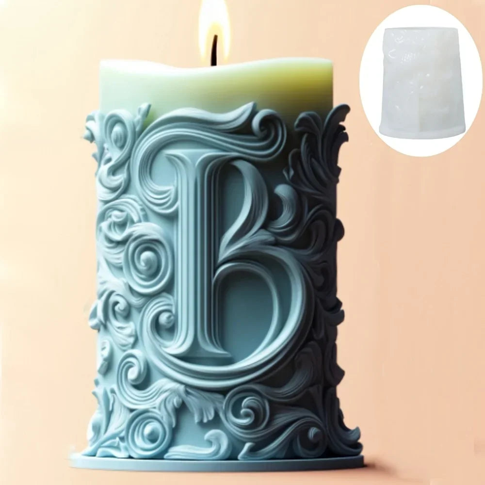 Blooming peony flower relief cylindrical candle silicone mold flower cylinder resin silicone mould Blooming peony gypsum molds